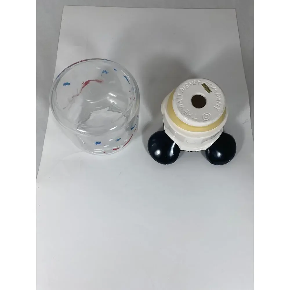 Vintage 90's Walt Disney Mickey Mouse Ceramic Glass Cookie Jars